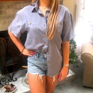 Melrose 100% Silk Button Down Top